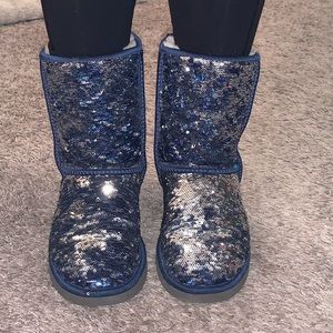 Blue/ silver UGGS